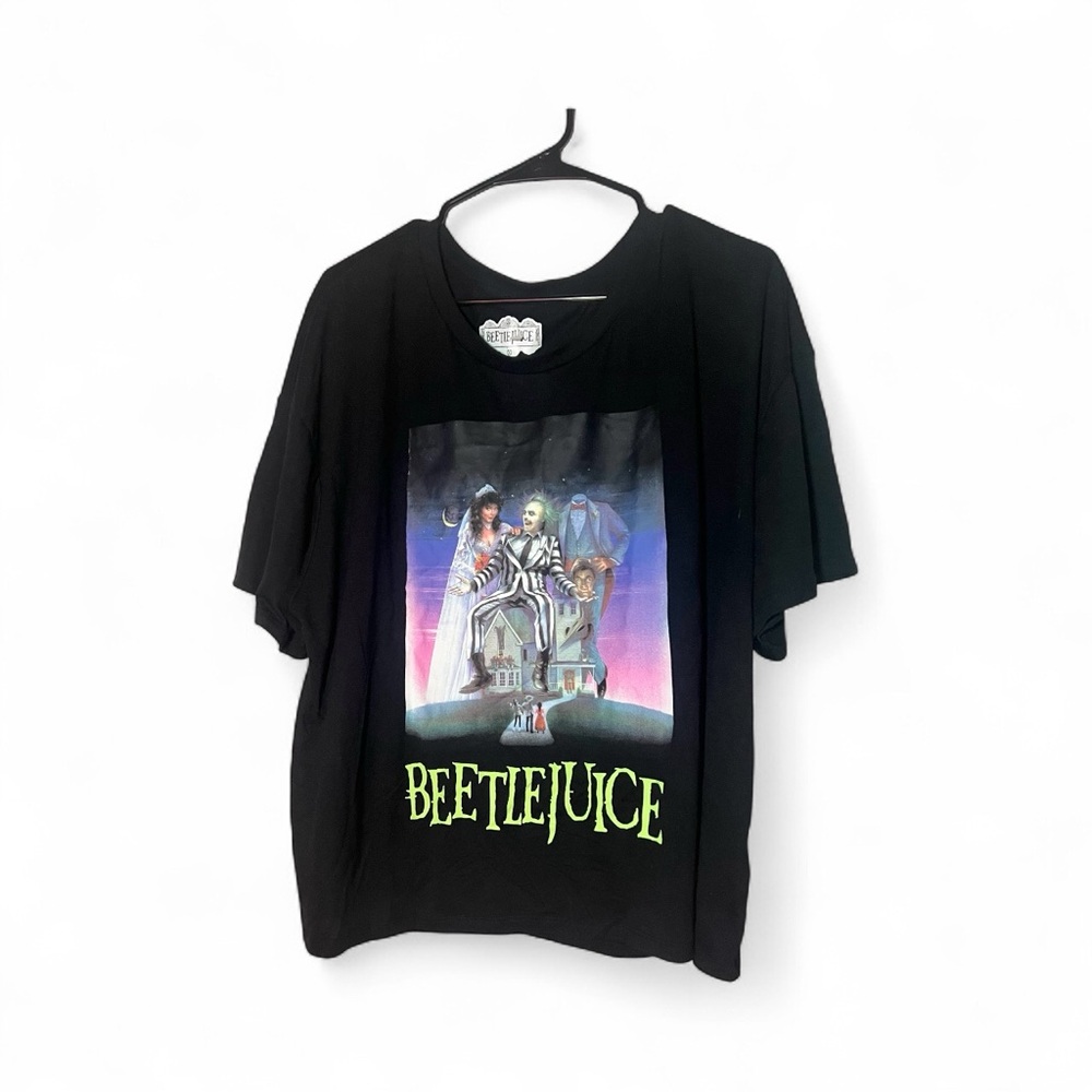 Beetlejuice Black Graphic T-Shirt size XL Horror movie Black Friday